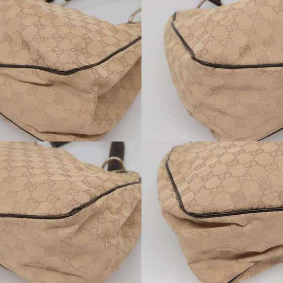 GUCCI GG Canvas Shoulder Bag Outlet Beige Gold - Picture 10 of 12